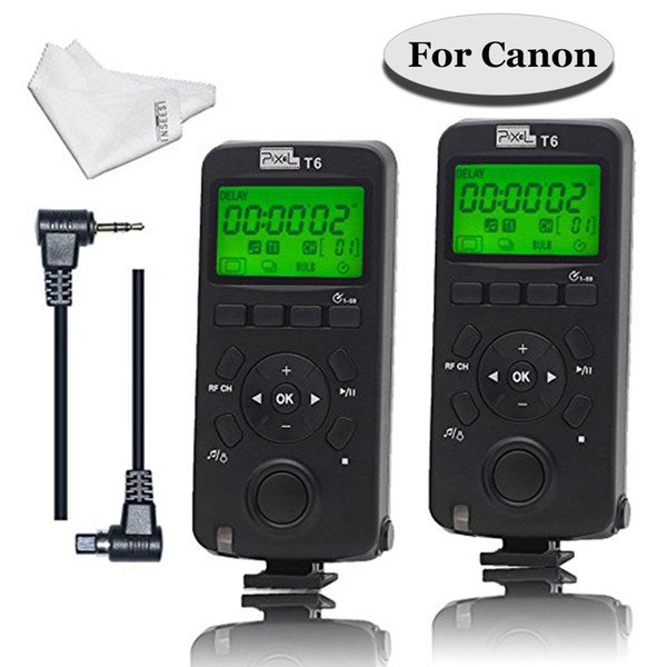 wholesale T6/TW-283 N3/TW283 E3 Wireless Shutter Release Timer Transceiver Remote Control LCD Screen for Canon 7D 50S 1DS 1100D 500D