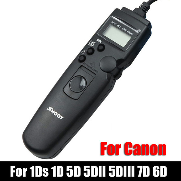 wholesale TC-80N3 LED Selfie LCD Timer Remote Control Shutter Release Cable For Canon EOS 1Ds 1D 5D 5DII 5D III 7D 6D DSLR Camera