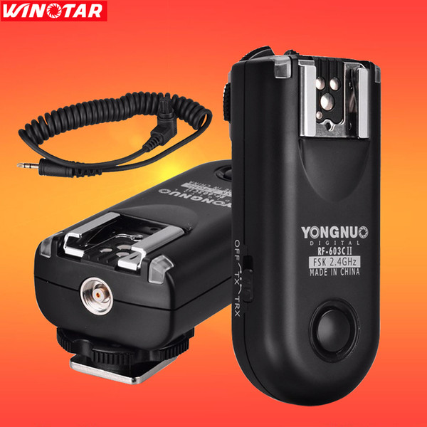 wholesale RF-603 II C3 Radio Wireless Remote Flash Trigger for Canon 50D 40D 7D/7D Mark II/6D/6D Mark II/5D Mark IV / III /II 1DS