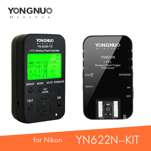 wholesale YN-622N-KIT or YN-622N-TX Wireless Trigger Transmitter Receiver i-TTL Flash Controller HSS 1/8000s for Nikon DSLR