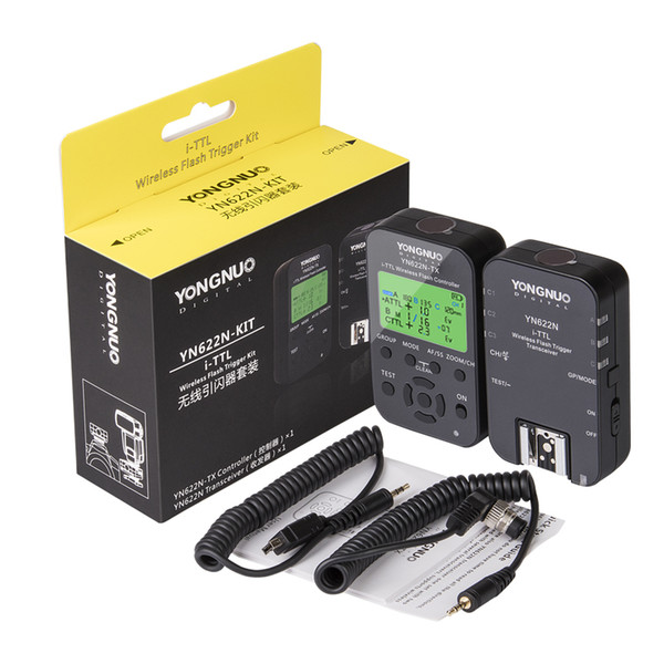 wholesale Wireless Flash Trigger Kit YN622N-KIT Transmitter Controller YN622N-TX + i-TTL Transceiver Receiver YN622N for Nikon