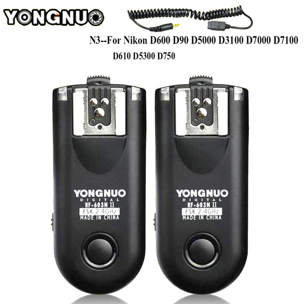 wholesale RF-603 II N3 Radio Wireless Remote Flash Trigger for Nikon D90 D5000 D5100 D7000 D3100 D600 D610 D7200 D5300 D5200