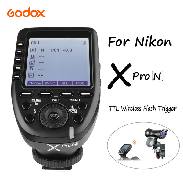 Godox Xpro N Xpro-N 32 Channels 2.4G Wireless Flash Trigger 1/8000s HSS i-TTL Function Flash Transmiter for  DSLR Cameras