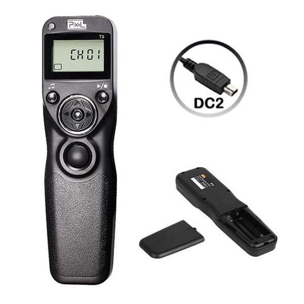 Pixel T3/DC2 Wired Timer Remote Control Cable for  Df D750 D610 D7200 D7100 D7000 D5500 D5300 D5200 D5100 D3300 D3200 D90