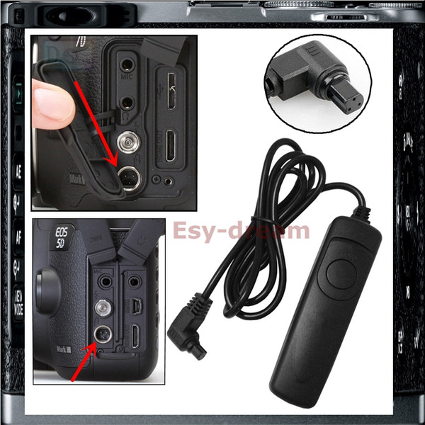 Shutter Release Cable Remote Control For  RS-80N3 5DS 5DSR 7D / 5D Mark II III IV / 6D 50D 40D 1DX Mark II 1D IV