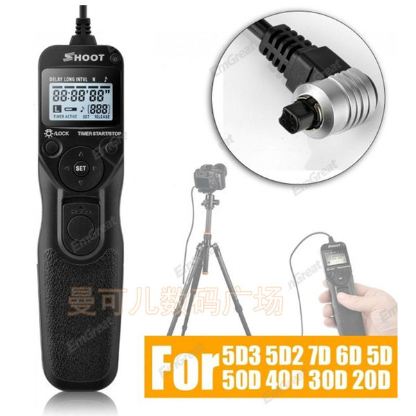 SHOOT RS-80N3 Timer Remote Control Shutter Release Cord For CAN&N 1D/1DS EOS5D/50D/40D/30D/20D/10D