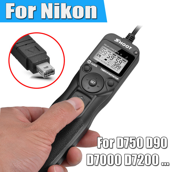 Timer Remote Control Shutter Release Cable Intervalometer for D750 D90 D7200 D7100 D7000 D5100 D5300 D5200 D3200 D3300