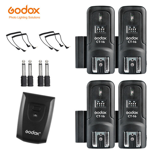 Godox CT-16 16 Channels Wireless Radio Flash Trigger Transmitter + 4pcs Receiver Set for    Pentax Studio Flash