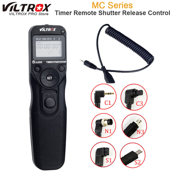 Viltrox LCD Timer Remote Shutter Release Control Cable Cord for  EOS  Minolta  A7 A7S A7R A6000 A5100 DSLR Camera