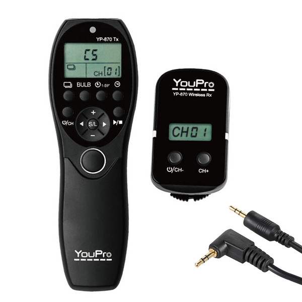 YouPro YP-870 E3 32 Channels 2.4G Wireless Remote Control LCD Timer Shutter Release for  Pentax  Contax DSLR Cameras