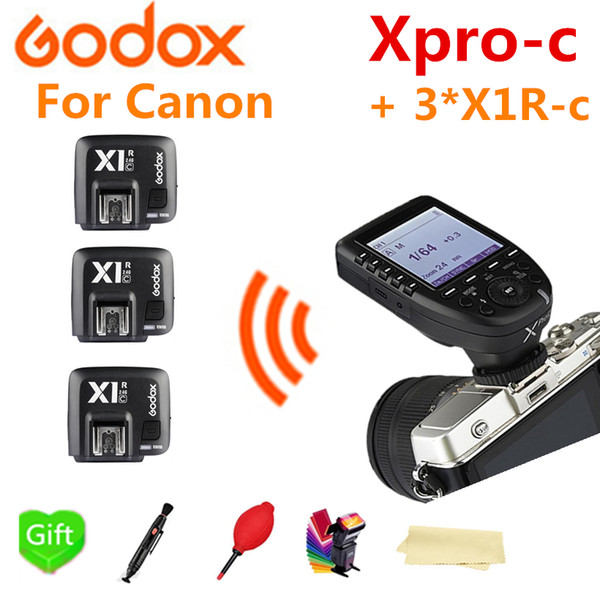 Godox XPro-C E-TTL HSS 2.4G Wireless X System Trigger with 3pcs X1R-C Receiver for  DSLR Godox Flash DE300 V850IIC V860IIC