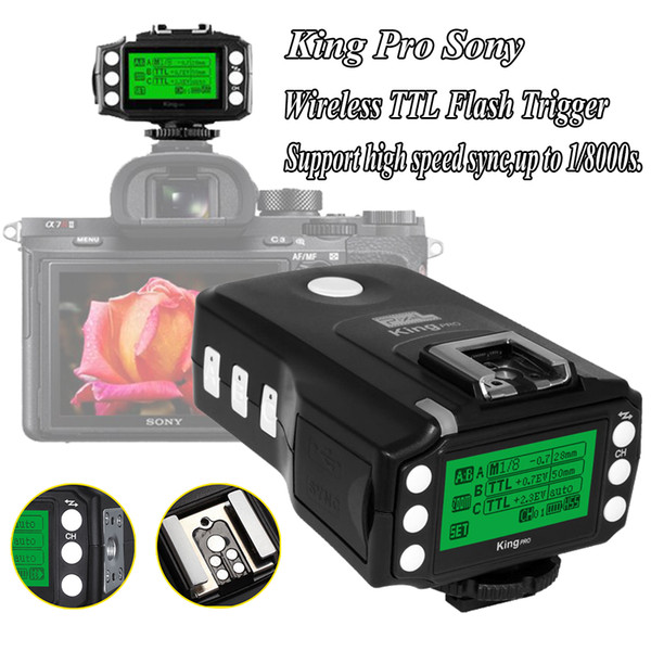 INSEESI Pixel KingPRO Wireless TTL HSS Flash Trigger for DSLR Camera with New Mi Hotshoe Port for  A7 A7R A7RII A6300 A77II