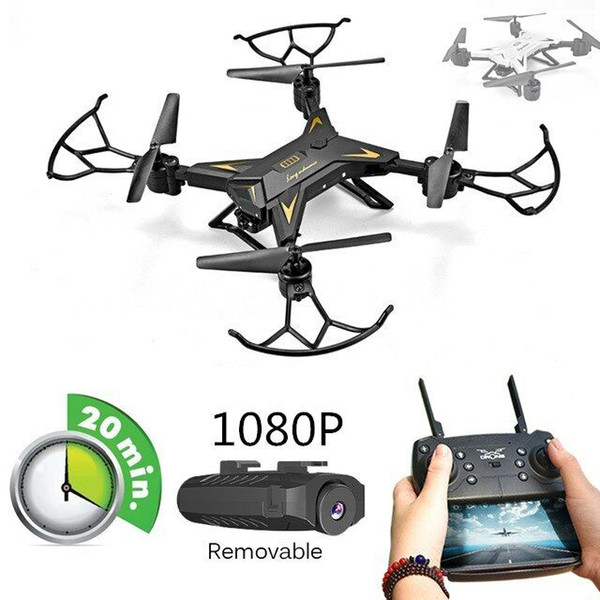 Black 5.0 MP Camera 1080P WIFI FPV Selfie Drone Professional Foldable Quadcopter