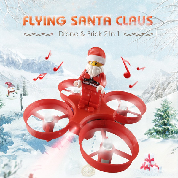 In Stock Eachine E011C Flying Santa Claus With Christmas songs Music Toy Brick RC Quadcopter RTF for Kids Gift VS E011 JJRC H67