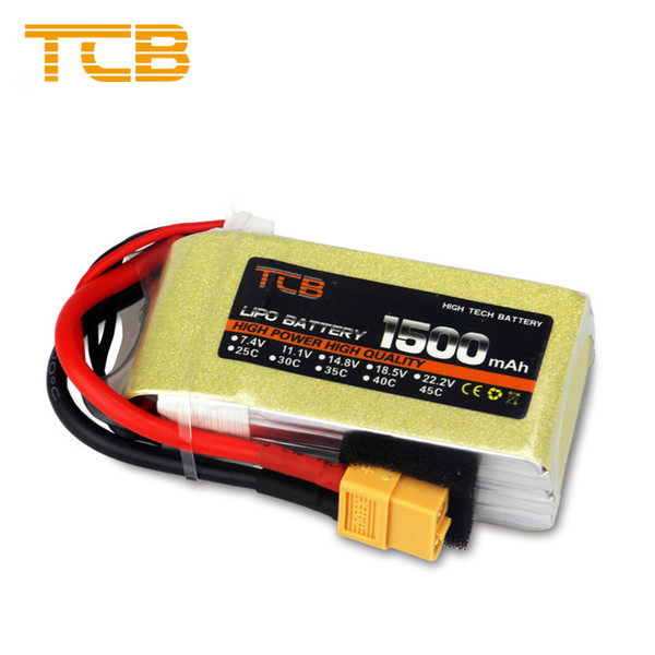 TCB RC Lipo Battery 3S 11.1V 1500mAh 45C For Drone RC Helicopter Airplane Quadrotor Car FPV High Rate RC Battery LiPo