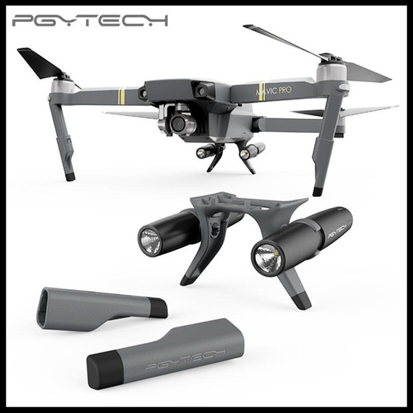 PGYTECH Extended Landing Gear Leg Support Protector Extension LED Headlamp Front Bright set For DJI Mavic Pro Drone Accessories