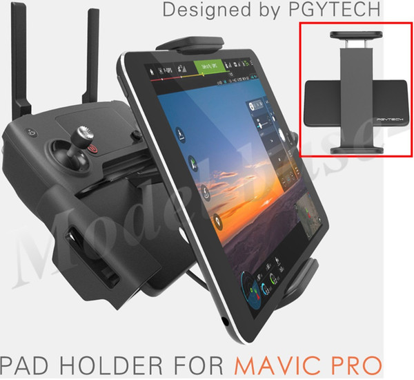 Wholesale- PGY DJI Mavic Pro remote control Accessories 7-10 Pad Mobile Phone Holder aluminum Flat Bracket tablte stander Parts RC drones