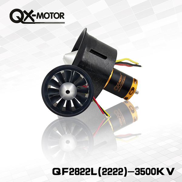 QX-MOTOR Brand New DIY Drone 64mm EDF Set 2822 3500KV Motor with 12 Blades Duct Fan for RC Airplane Parts Wholesale