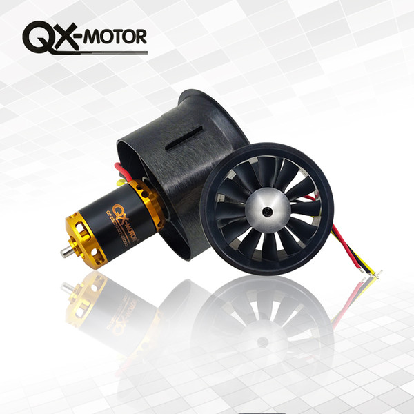 QX-MOTOR Brand New DIY Drone 64mm EDF Set 2822 3800KV Brushless Motor with 12 Blades Ducted Fan for RC Airplane Parts