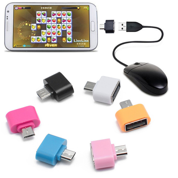 Factory price Hot Selling Micro USB To USB OTG Mini Adapter Converter For Android SmartPhone Free Shipping Suppion random color