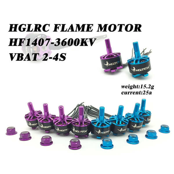 HGLRC Flame 1407 3600KV 3-4S Brushless Motor for FPV Racing Drone DIY Quadcopter Aircraft RC Racers Motors Accessories