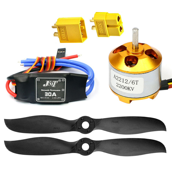 JMT Fixed Wings Helicopter High Efficiency Parts : 7*4E 7040 Propeller Paddle & Brushless 2200KV A2212 Motor & Simonk 30A ESC