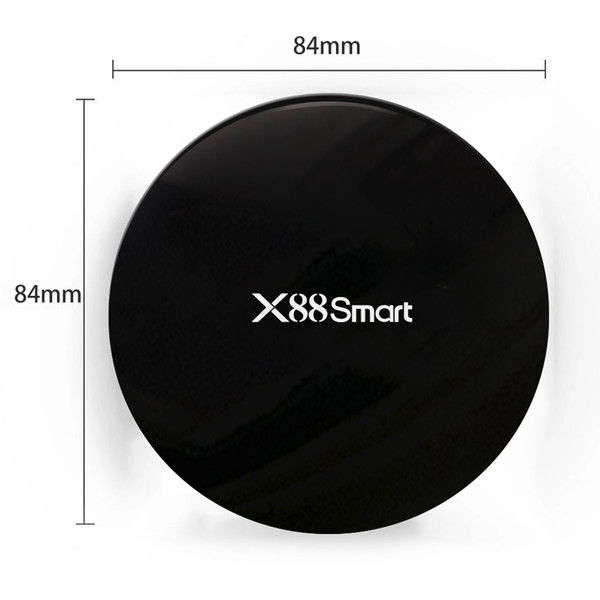 Latest android 9.0 TV BOX X88 smart RK3328 Quad-core 4GB/32GB 2.4GWIFI HDMI H.265 smart media player