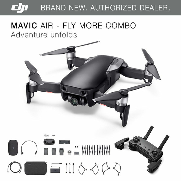 DJI Mavic Air - Onyx Black Drone - Fly More COMBO - 4K Camera