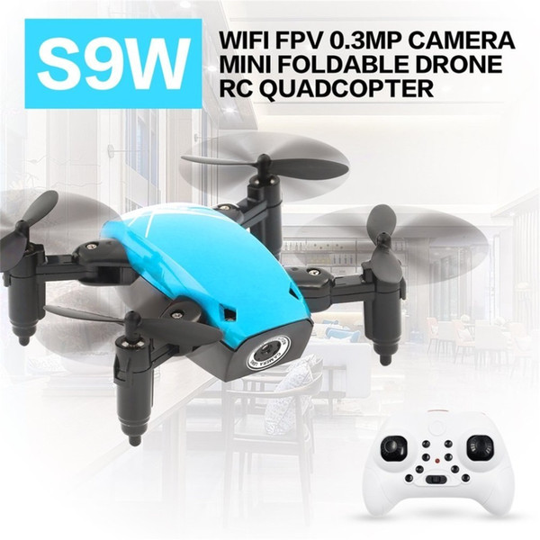 S9 S9W Foldable RC Mini Drone With WIFI FPV 0.3MP Camera Pocket Drone Micro RC Helicopter 360 Degree Flip