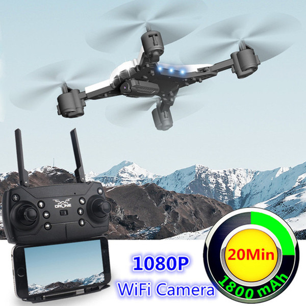 New RC Drone with Camera 1080P Selfie Drones with Camera HD Foldable Quadcopter Quadrocopter Fly 18 Mins VS E58