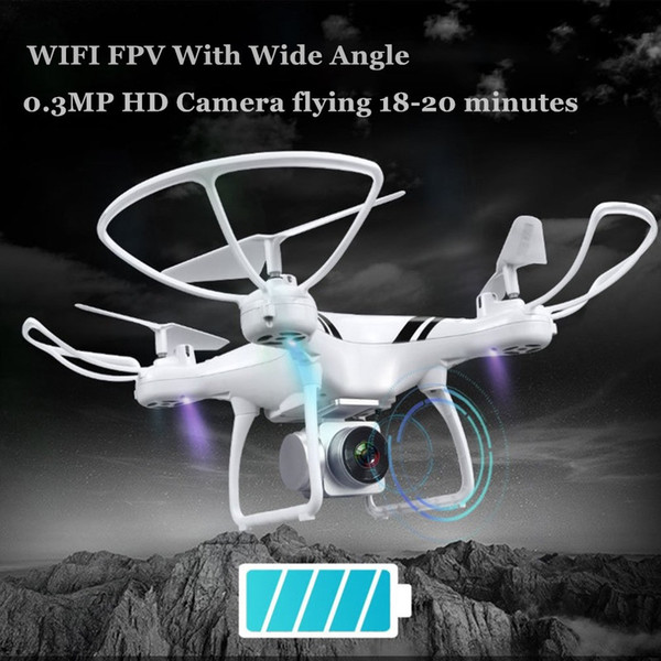 Camera Drones with Wifi FPV HD Adjustable Camera Altitude Hold One Key Return/Landing/ Off Headless RC Quadcopter Drone