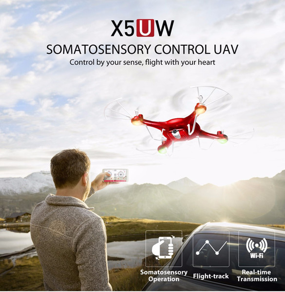 New Syma X5UW (X5SC X5SW X5HW Upgrade) FPV WIFI Real Time Transmission RC Quadcopter 2.4G 4CH Drone With HD Camera 4GB Micro SD Card