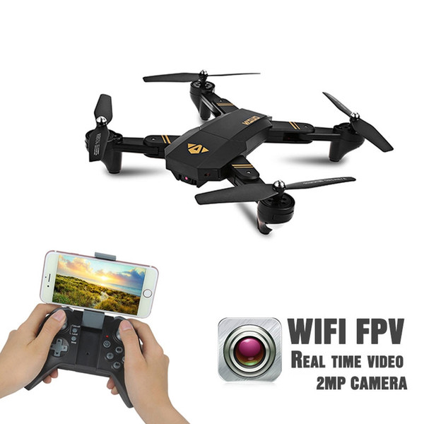 RC Drone Visuo XS809HW Mini Foldable Selfie Drone with Wifi FPV 2MP Camera Altitude Hold Quadcopter RC Toy Foldable Quadcopter Aircraft