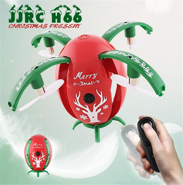 Christmas Egg Shaped Drone Quadrotors LED light Aerial Camera Flying Xmas Egg Camera Drones Sensor Remote Control Aircraft