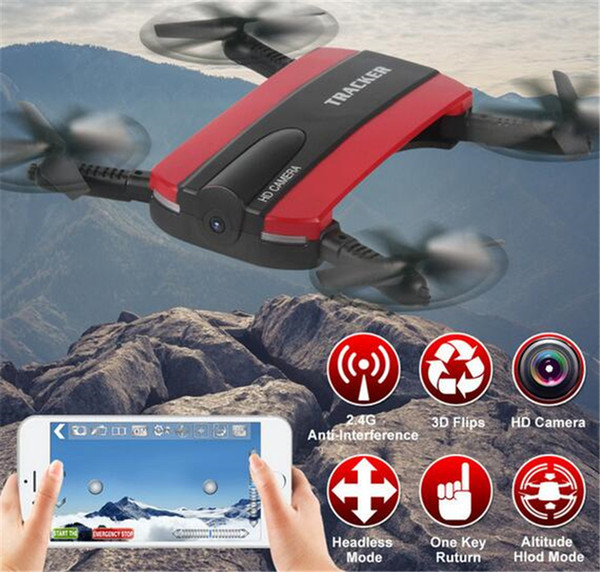 JXD 523 Tracker Selfie Drone Altitude Hold Foldable JXD523 Mini RC Quadcopter WIFI FPV Camera Helicopter Headless VS H37