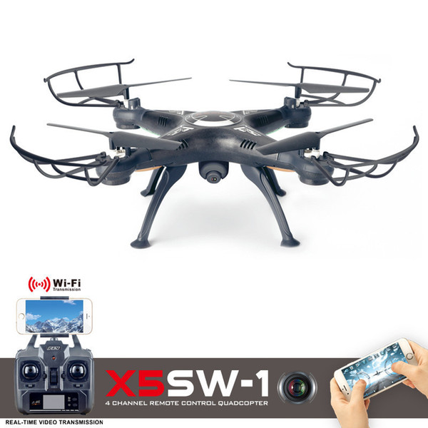 Drones X5SW X5SW-1 WIFI RC Drone Quadcopter with FPV Camera HD Dron Headless 6-Axis Real Time RC Helicopter Quad copter Kid Toys