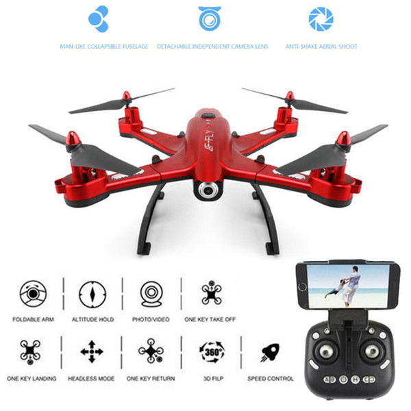 Folding Intelligent Drone WIFI FPV 480P/720P HD Camera Aerial Photography 360 Degree Roll One-Button Take-off Quadcopter