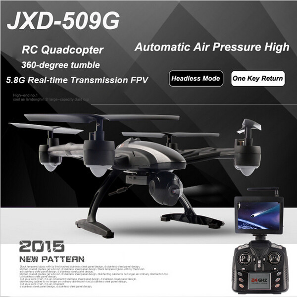 JXD509G JXD509W RC Quadcopter Drone 5.8G FPV One-Key-return & Take Off Rc Helicopter With HD 2.0MP Monitor RTF Drones