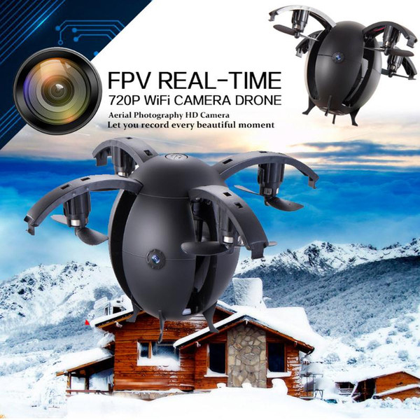 2018 Egg Shaped Mini Done With Camera 0.3MP 668-A6HW RC Quadcopter Wifi APP Control Selfie Drone Helicopter Aircraft FPV Dron