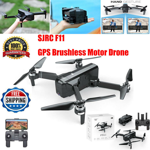 2019 NEW SJRC F11 GPS Folding 5G WiFi RC Quadcopter Brushless 1080P FPV Camera Drone Lot