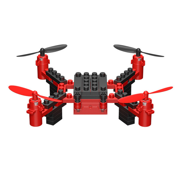 2018 New KY201 2.4G DIY Building Blocks RC Drone 3D Headless Educational Toy Mini Drone Quadcopter RC Helicopter For Kids Gift