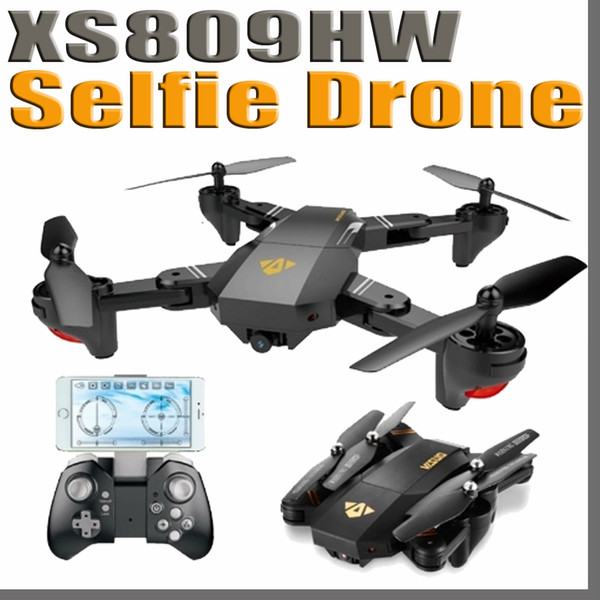 XS809HW Quadcopter Aircraft Wifi FPV 2.4G 4CH 6 Axis Altitude Hold Function RC Drone with 720P HD 2MP Camera Drone RC Toy Foldable Drone