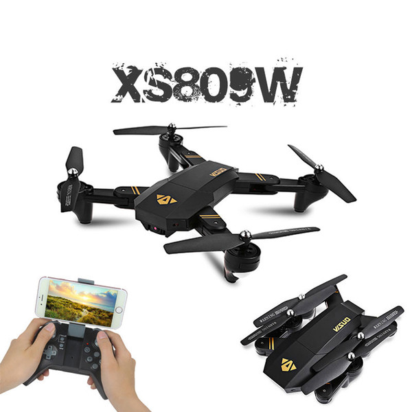 XS809W folding fixed height aerial drone HD wifi real-time image transmission four-axis aircraft folding remote control aerial drone