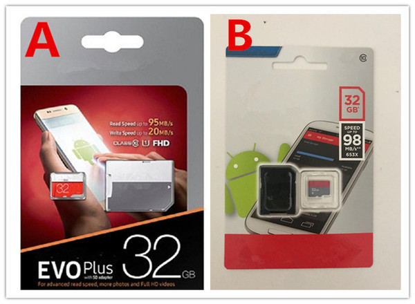 Free shipping 100% Real 8GB 16GB 32GB 64GB 128GB Class10 TF Memory Card SD Adapter Retail Package
