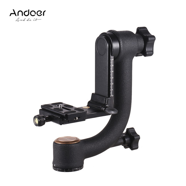 Accessories Tripod Heads High Quality Andoer Aluminum Alloy Gimbal Head Pan Tilt Tripod Head Adopt for Arca Swiss Quick Release Plate