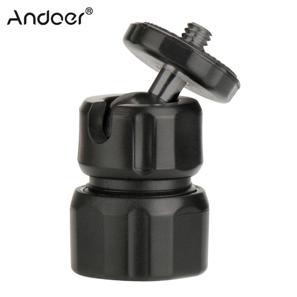 Adnoer 1/4 Screw Mount 360 Degree Rotatable Ballhead Tripod Accessory Mini ABS Ball Head for Camera Adnoer 1/4 Screw Mount 360