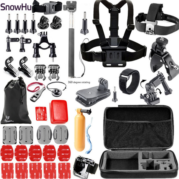 Freeshipping sport camera Accessories Set Helmet Strap Mount For GoPro Hero 6 5 4 for SJCAM xiaomi yi 4k Eken h9 Camera GS02