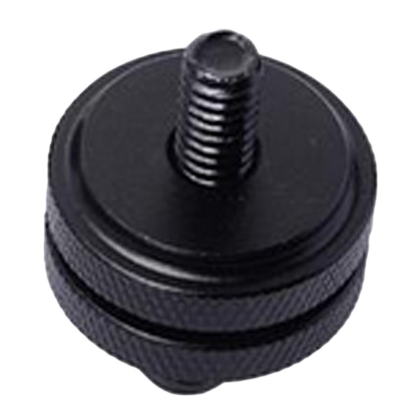 Professional 1/4-20 Tripod Mount Screw to Flash Hot Shoe Adaptor For Nikon DSRL Camera Big size BLACK Durable Studio Accessory