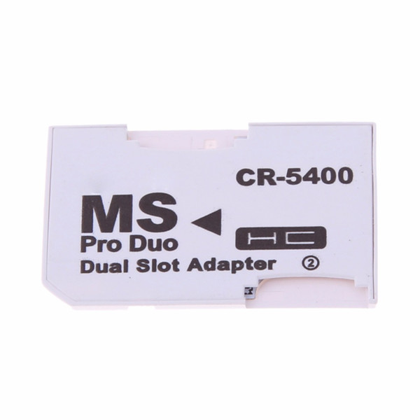 High Quality Dual Micro SD TF to Memory Stick MS Pro Duo Adapter CR-5400 CR5400 For PSP Card Dual 2 Slot Adapter 1000