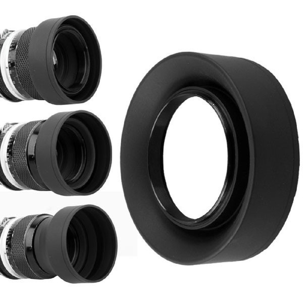 Centechia 3-Stage 3 in 1 Collapsible Rubber Foldable Lens Hood 52mm DSIR Lens For Canon Nikon Camera